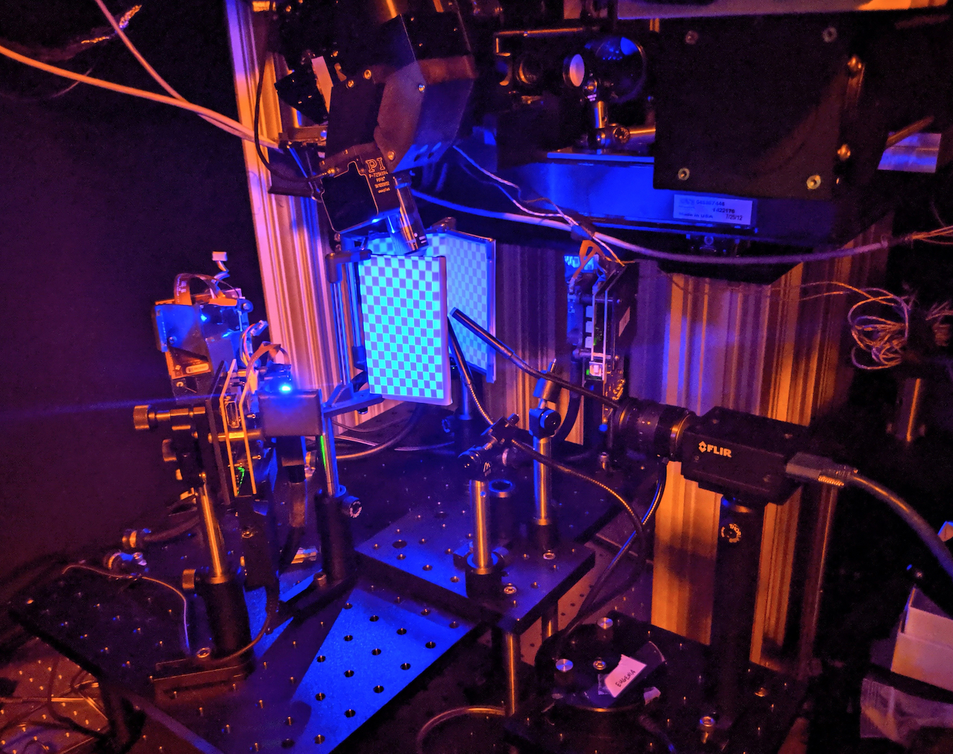 photo of imaging rig display